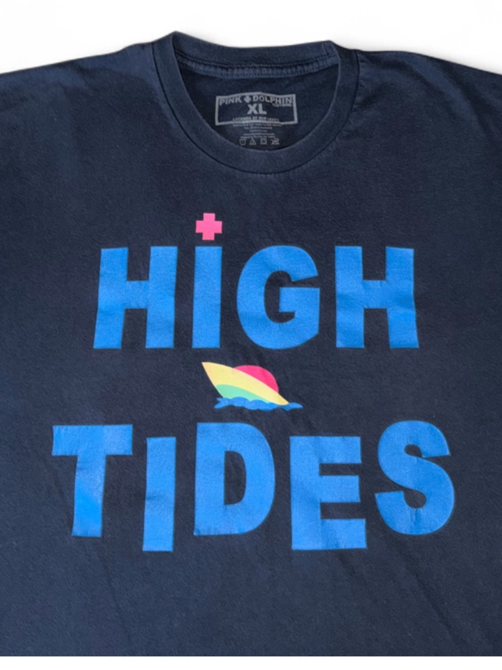 Pink Dolphin "HIGH TIDES" and Multicolor Boat Graphic